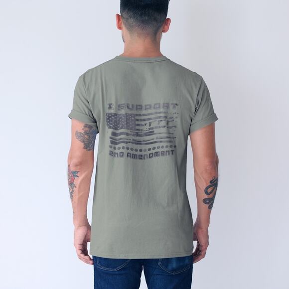 Support 2nd Amendment Handmade Sublimated Graphic Tee - Picture 5 of 9